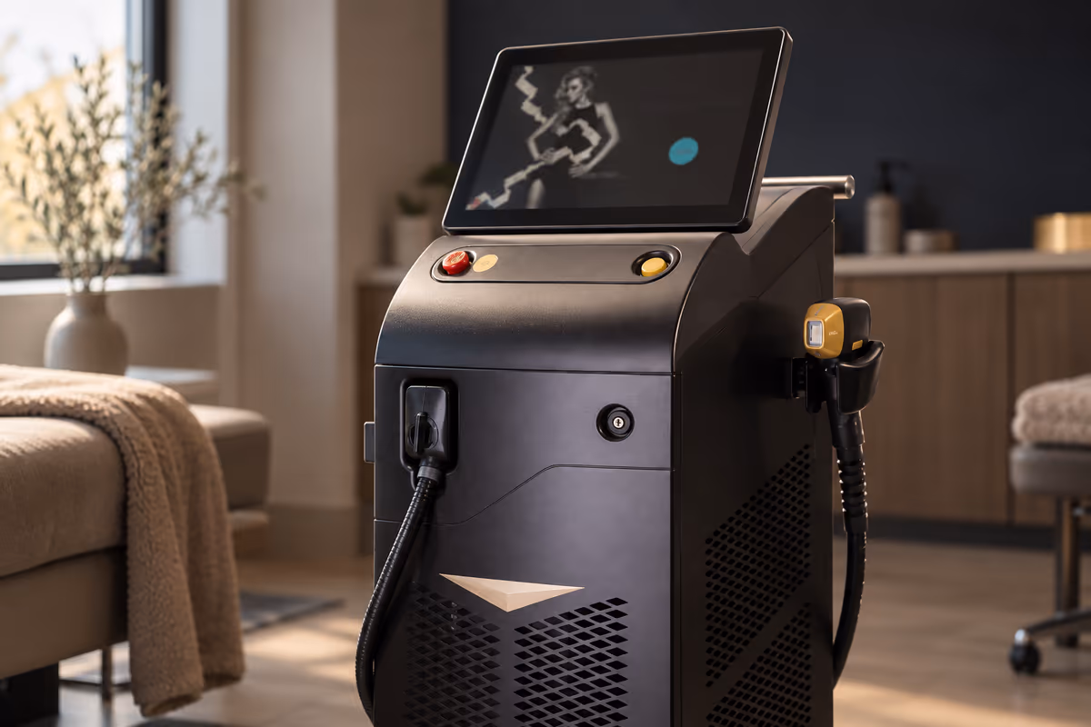 Alma Soprano Platinum – Diodenlaser mit Bedienfeld und Handstück